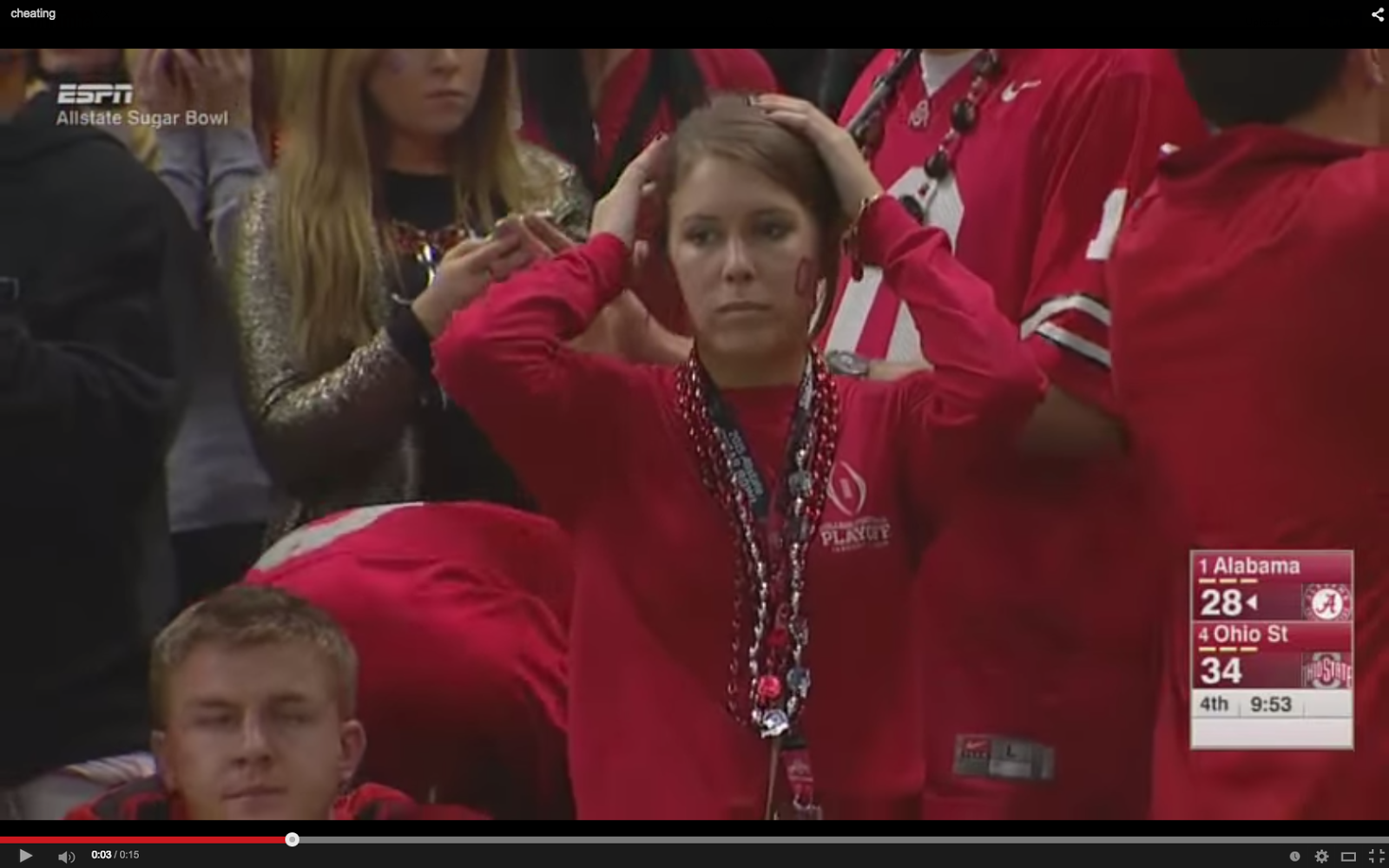 Girl Caught Cheating At Ohio State Game